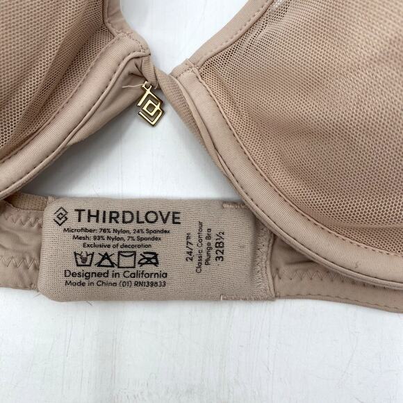 Thirdlove Classic Contour 24/7 plunge bra 32B 1/2 - Picture 3 of 4